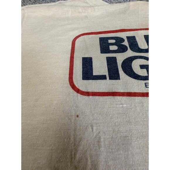 Vintage 80s Bud Light Shirt Mens L Scarab Speed Boat Assault On The Mississippi - Picture 3 of 12